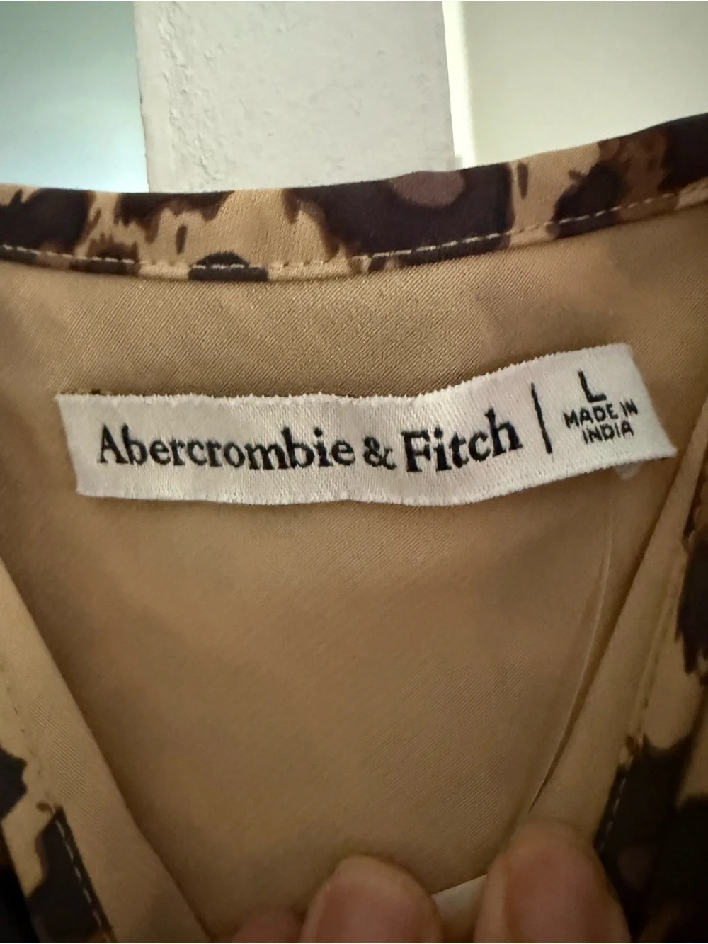 Abercrombie and Fitch Leopard Print Slip Maxi Dress